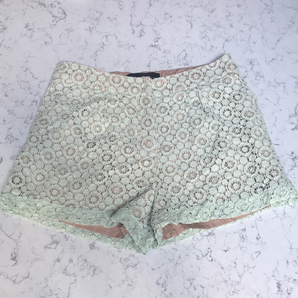 Victoria Beckham for Target mint lace shorts